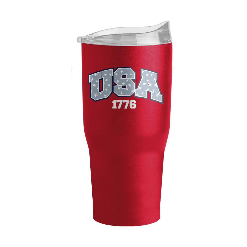 4th of July 30oz Red USA Powder Coat Tumbler - Logo Brands - Flyclothing LLC
