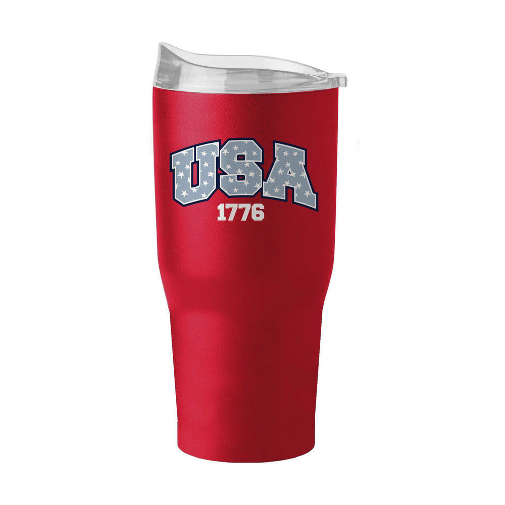 4th of July 30oz Red USA Powder Coat Tumbler - Logo Brands - Flyclothing LLC