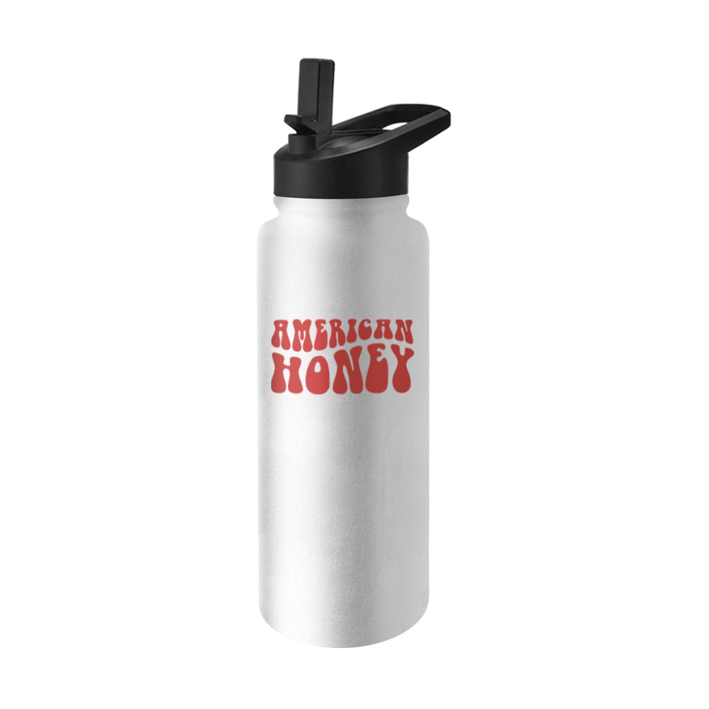 4th of July 34oz White America Honey Quencher Bottle - Logo Brands - Flyclothing LLC