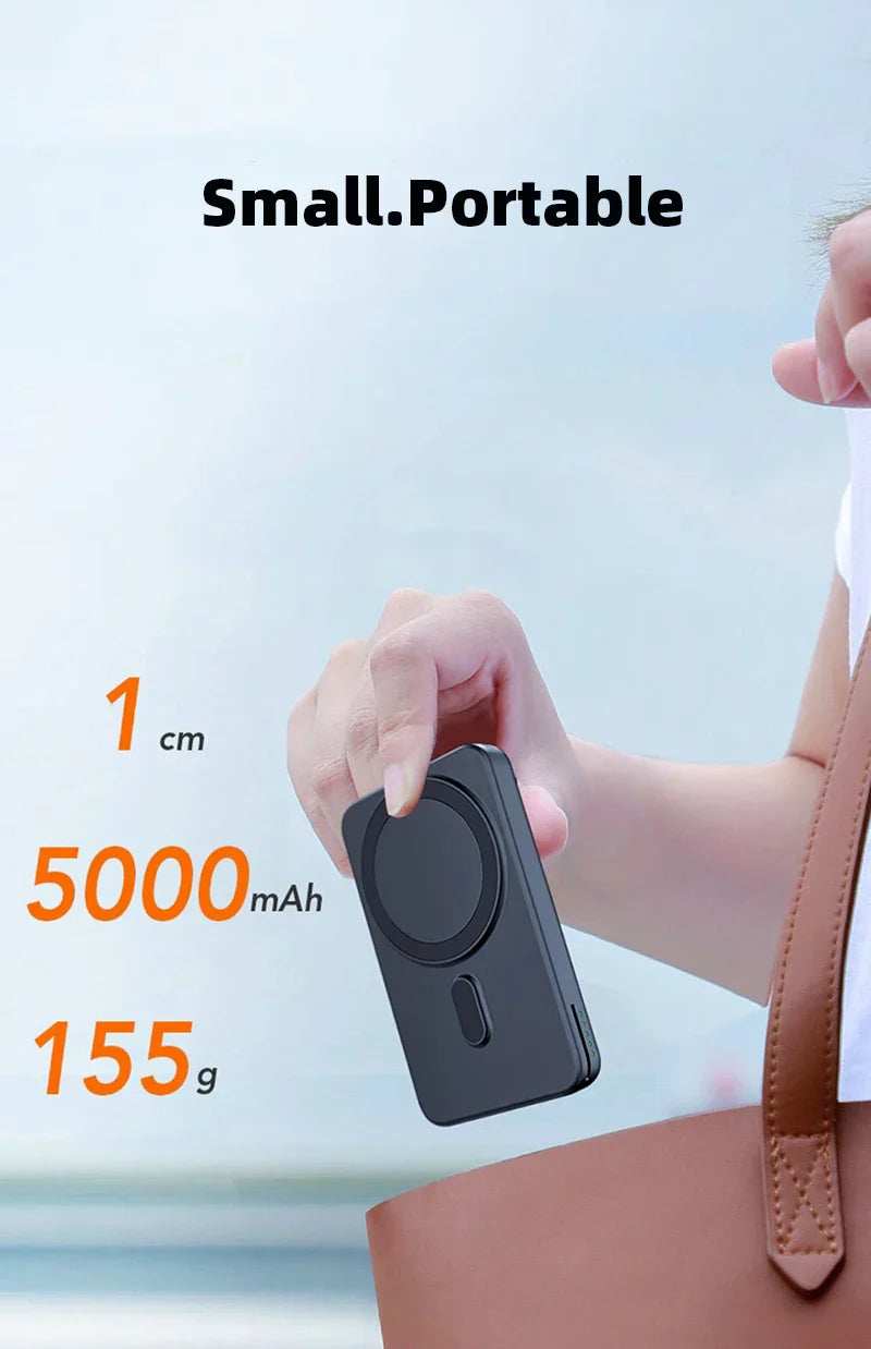 3in1 10000mAh Magnetic Wireless Power Bank Fast Charging Base Stand 5000mAh Portable External Battery for Apple iWatch iPhone 15 - ZeeBelle.com - Flyclothing LLC