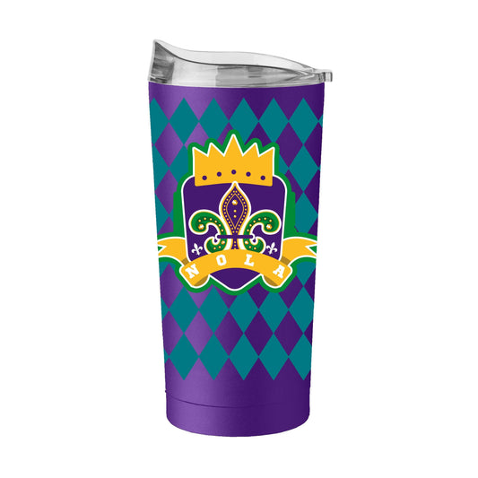 Mardi Gras Purple 20oz Diamond Powder Coat Tumbler - Logo Brands - Flyclothing LLC
