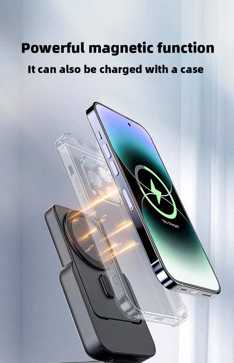3in1 10000mAh Magnetic Wireless Power Bank Fast Charging Base Stand 5000mAh Portable External Battery for Apple iWatch iPhone 15 - ZeeBelle.com - Flyclothing LLC