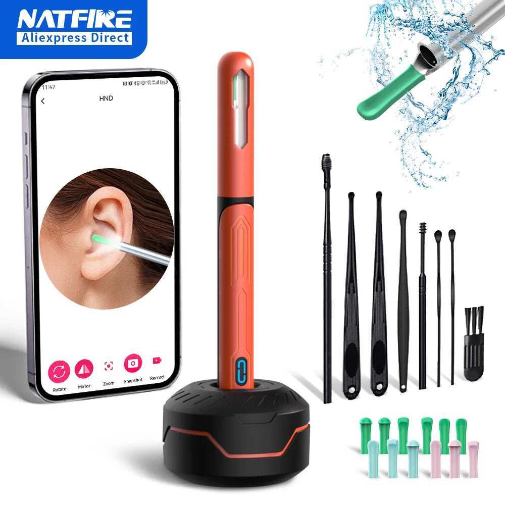Ear Cleaner with Camera Set HD Ear Sticks Otoscope USB C Charging Endoscope Wax Removal Tool Earpick Ear Cleaning Set NK3 Pro - ZeeBelle.com - Flyclothing LLC