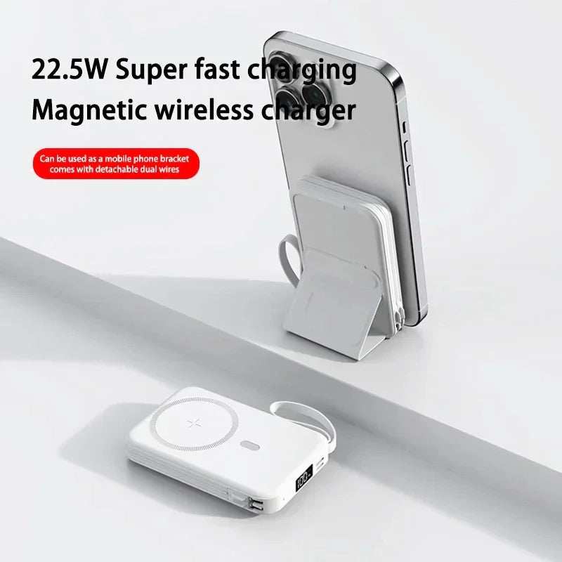 50000mah Mobile Power Bank 22.5w Fast Charging For Magsafe Wireless Charging Built-in Cables Portable Power Bank For IPhone - ZeeBelle.com - Flyclothing LLC