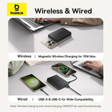 Baseus Magnetic Power Bank 22.5W Type C PowerBank Qi2 15W Wireless Charging External Battery For iPhone 16 15 14 13 Pro Max - ZeeBelle.com - Flyclothing LLC