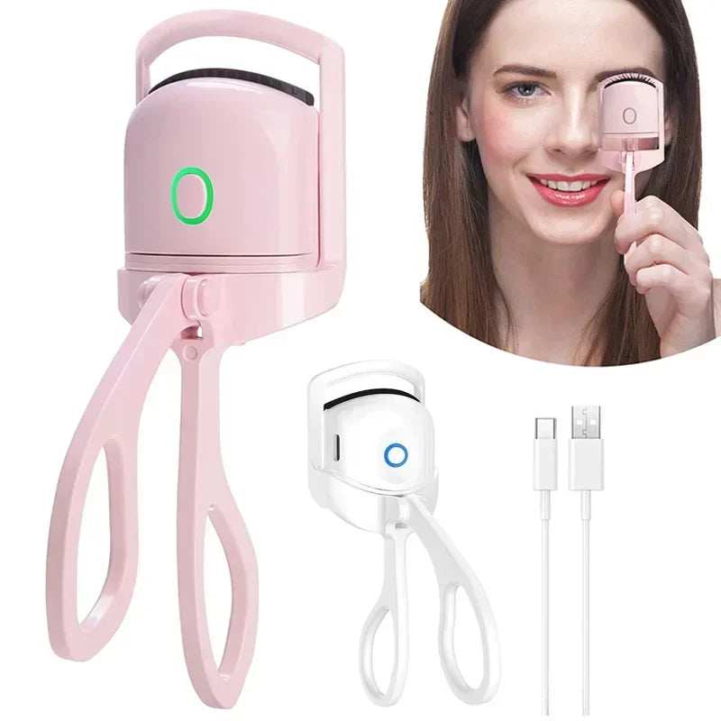 Electric Eyelash Curler USB Charging Model Fast Heating Portable Eye Lash Perm Shaping and Lasting Curling Thermal Eyelash Clip - ZeeBelle.com - Flyclothing LLC
