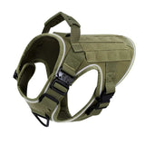 4 Metal Buckles Dog Harness Reflective Military Tactical Pet Training Walking Vest Soild Harnesses with Handle For Large Dogs - ZeeBelle.com - Flyclothing LLC