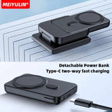 3in1 10000mAh Magnetic Wireless Power Bank Fast Charging Base Stand 5000mAh Portable External Battery for Apple iWatch iPhone 15 - ZeeBelle.com - Flyclothing LLC