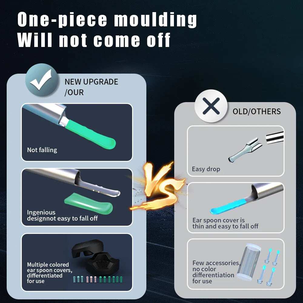 Ear Cleaner with Camera Set HD Ear Sticks Otoscope USB C Charging Endoscope Wax Removal Tool Earpick Ear Cleaning Set NK3 Pro - ZeeBelle.com - Flyclothing LLC