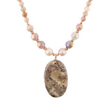Jasper Slab in Pink Necklace - Barse Jewelry - Flyclothing LLC