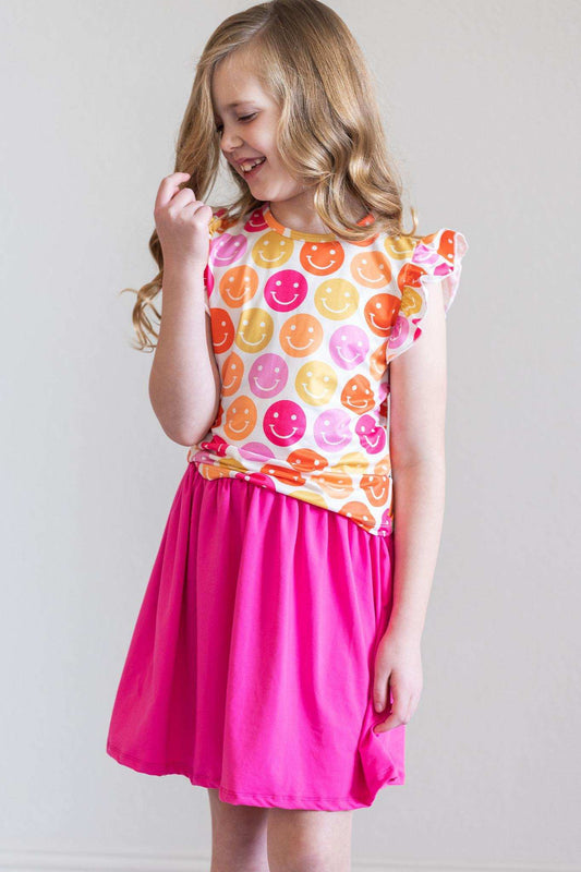 SALE Don't Worry, Be Hippy S/S Ruffle Tee - Mila & Rose ® - Flyclothing LLC