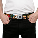 BD Wings Logo CLOSE-UP Full Color Black Silver Seatbelt Belt - Death Before Dishonor Olive Webbing - Buckle-Down - Flyclothing LLC