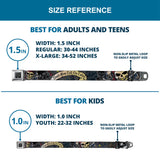 BD Wings Logo CLOSE-UP Full Color Black Silver Seatbelt Belt - Dead Men Tell No Tales Gray Webbing - Buckle-Down - Flyclothing LLC