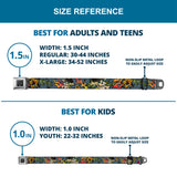 BD Wings Logo CLOSE-UP Full Color Black Silver Seatbelt Belt - Death or Glory CLOSE-UP Gray Webbing - Buckle-Down - Flyclothing LLC