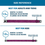 BD Wings Logo CLOSE-UP Full Color Black Silver Seatbelt Belt - Leopard Pink Fuchsia Webbing - Buckle-Down - Flyclothing LLC