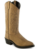 Old West Mens Camel Suede All Over Leather 13" Boot - Old West