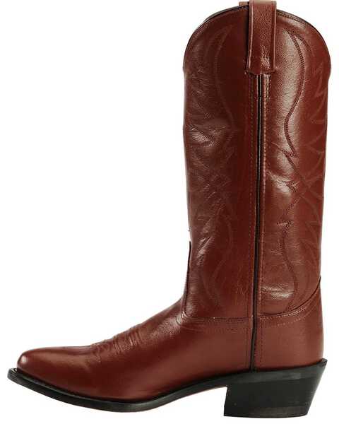 Old West Mens Black Cherry All Over Leather 13" Boot - Old West