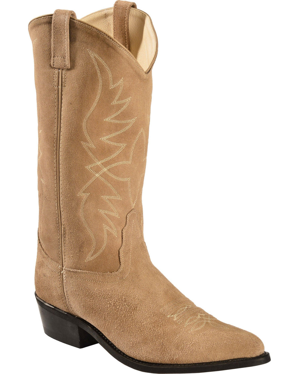 Old West Mens Camel Suede All Over Leather 13" Boot - Old West