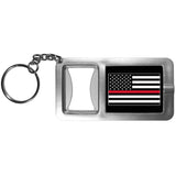 Thin Red Line Firefighter Flag Flashlight Key Chain with Bottle Opener - Firefighter - Flyclothing LLC