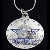 Dallas Cowboys Oval Carved Metal Key Chain - Dallas Cowboys - Flyclothing LLC