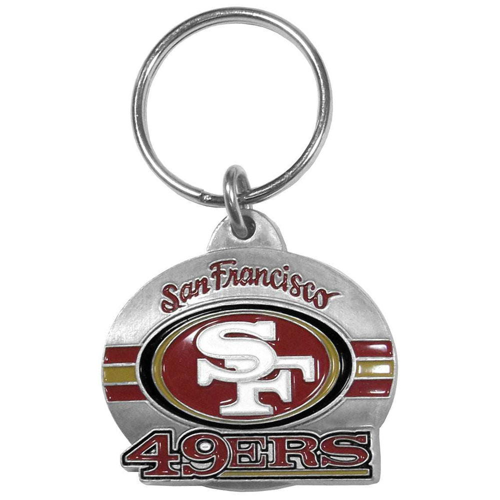 San Francisco 49ers Oval Carved Metal Key Chain - San Francisco 49ers - Flyclothing LLC