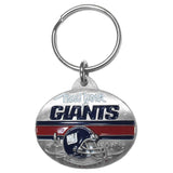 New York Giants Oval Carved Metal Key Chain - New York Giants - Flyclothing LLC