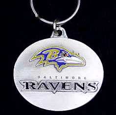 Baltimore Ravens Oval Carved Metal Key Chain - Baltimore Ravens - Flyclothing LLC