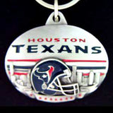 Houston Texans Oval Carved Metal Key Chain - Houston Texans - Flyclothing LLC
