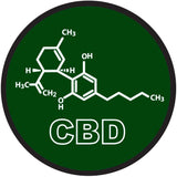 CBD Chemical Structure Round Auto Decal - Siskiyou Originals - Flyclothing LLC