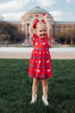 SMU Red Mustang Flutter Twirl Dress - Mila & Rose ® - Flyclothing LLC