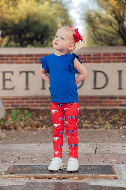 SMU Red Mustang Leggings - Mila & Rose ® - Flyclothing LLC