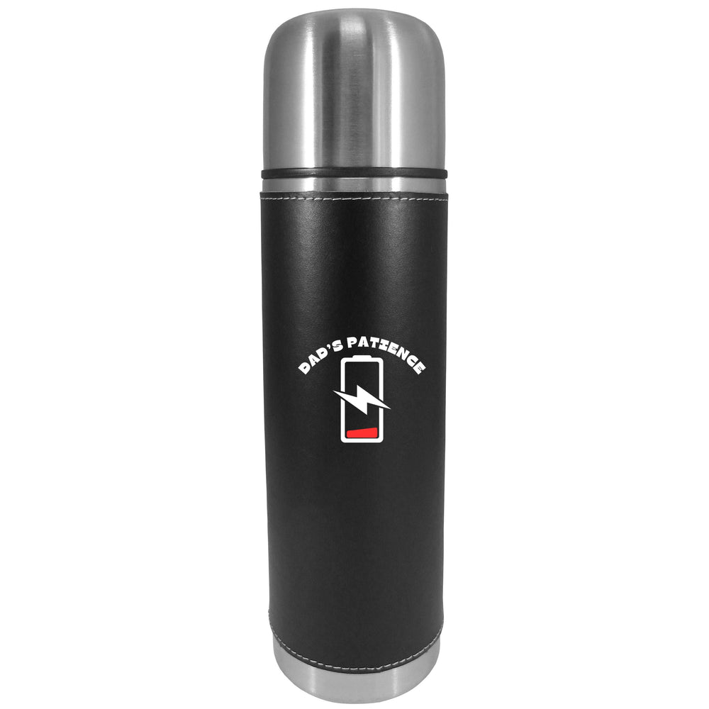Dad's Patience with low battery symbol Graphics Thermos - Flyclothing LLC - Flyclothing LLC