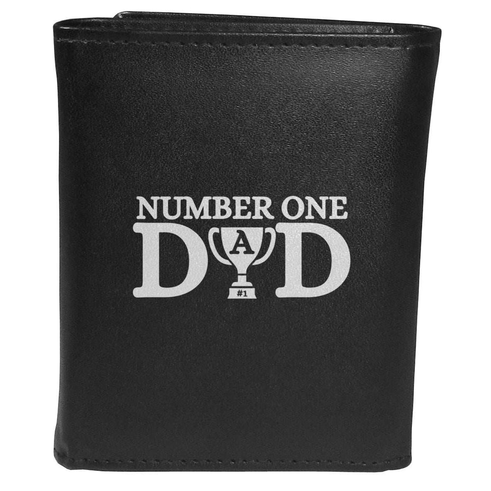 Number One Dad Tri-fold Wallet Large Logo - Flyclothing LLC - Flyclothing LLC
