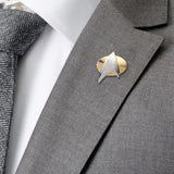Star Trek Two Tone Delta Shield Lapel Pin - Cufflinks.com - Flyclothing LLC