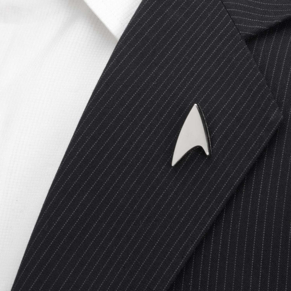 Star Trek Silver Delta Shield Lapel Pin - Cufflinks.com - Flyclothing LLC