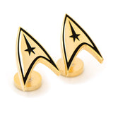 Star Trek Gold Plated Delta Shield Cufflinks - Cufflinks.com - Flyclothing LLC