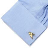 Star Trek Gold Plated Delta Shield Cufflinks - Cufflinks.com - Flyclothing LLC