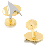 Star Trek Two Tone Delta Shield Cufflinks Tie Bar Gift Set - Cufflinks.com - Flyclothing LLC