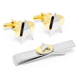 Star Trek Two Tone Delta Shield Cufflinks Tie Bar Gift Set - Cufflinks.com - Flyclothing LLC