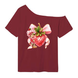 Strawberry Shortcake Off The Shoulder Top - Strawberry Shortcake - Flyclothing LLC