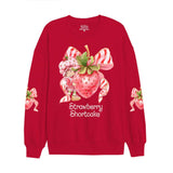 Strawberry Shortcake Bow Candy Canes Juniors Sweatshirt - Strawberry Shortcake - Flyclothing LLC