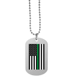 Thin Green Line Army Flag Tag Necklace - Army - Flyclothing LLC