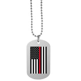 Thin Red Line Marines Flag Tag Necklace - Marines - Flyclothing LLC