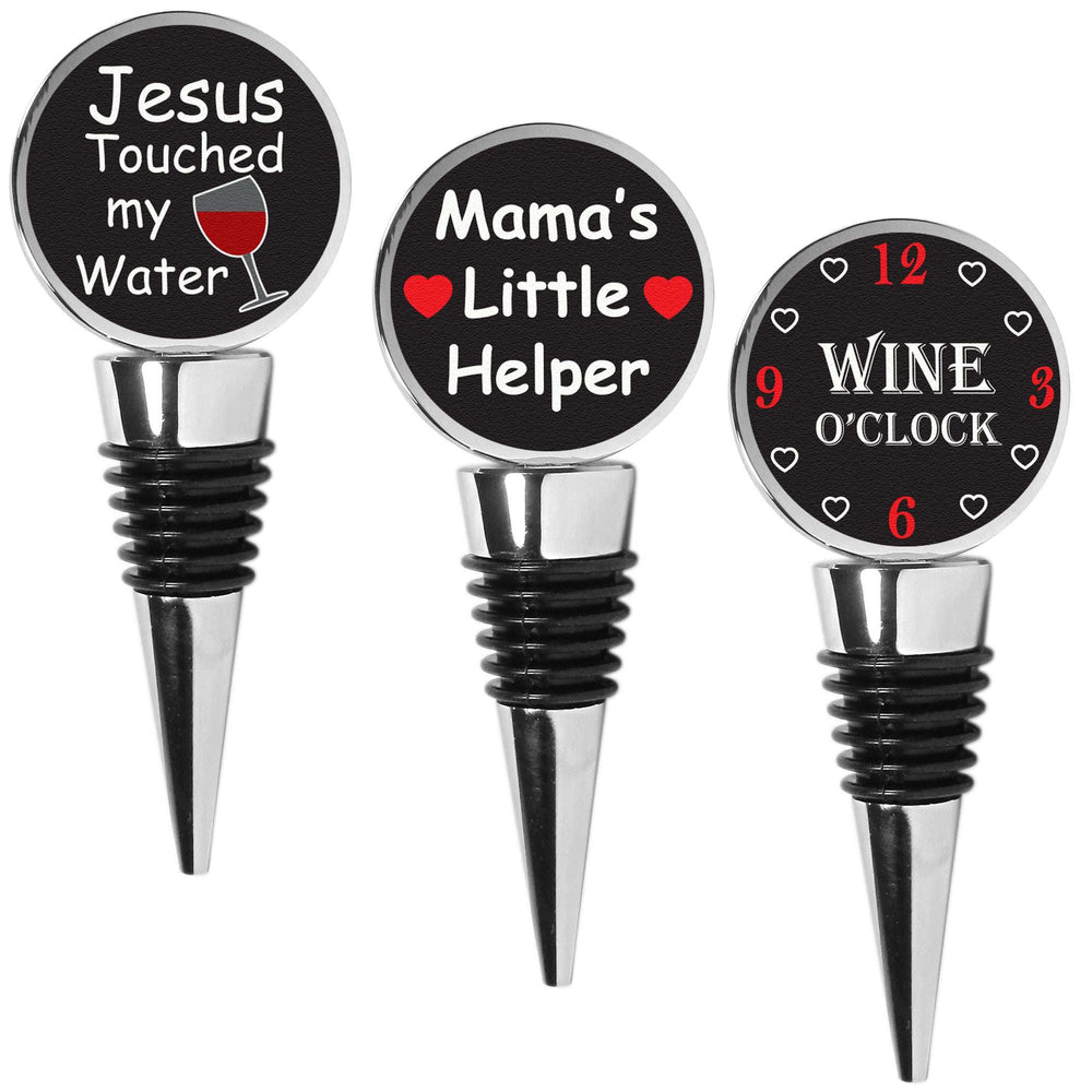 Mixed Mom Wine Stoppers Set of 3 - Flyclothing LLC - Flyclothing LLC
