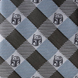 Star Wars Boba Fett Blue and Gray Plaid Tie