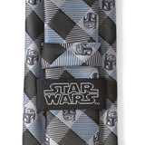 Star Wars Boba Fett Blue and Gray Plaid Tie
