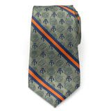 Star Wars Boba Fett Mythosaur Green, Orange, and Blue Striped Tie - Cufflinks.com - Flyclothing LLC
