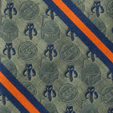 Star Wars Boba Fett Mythosaur Green, Orange, and Blue Striped Tie - Cufflinks.com - Flyclothing LLC