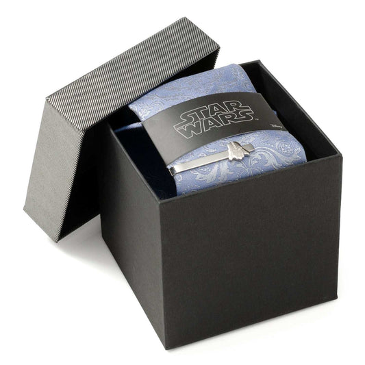 Star Wars Darth Vader Blue Damask Tie and Tie Bar Gift Set - Cufflinks.com - Flyclothing LLC