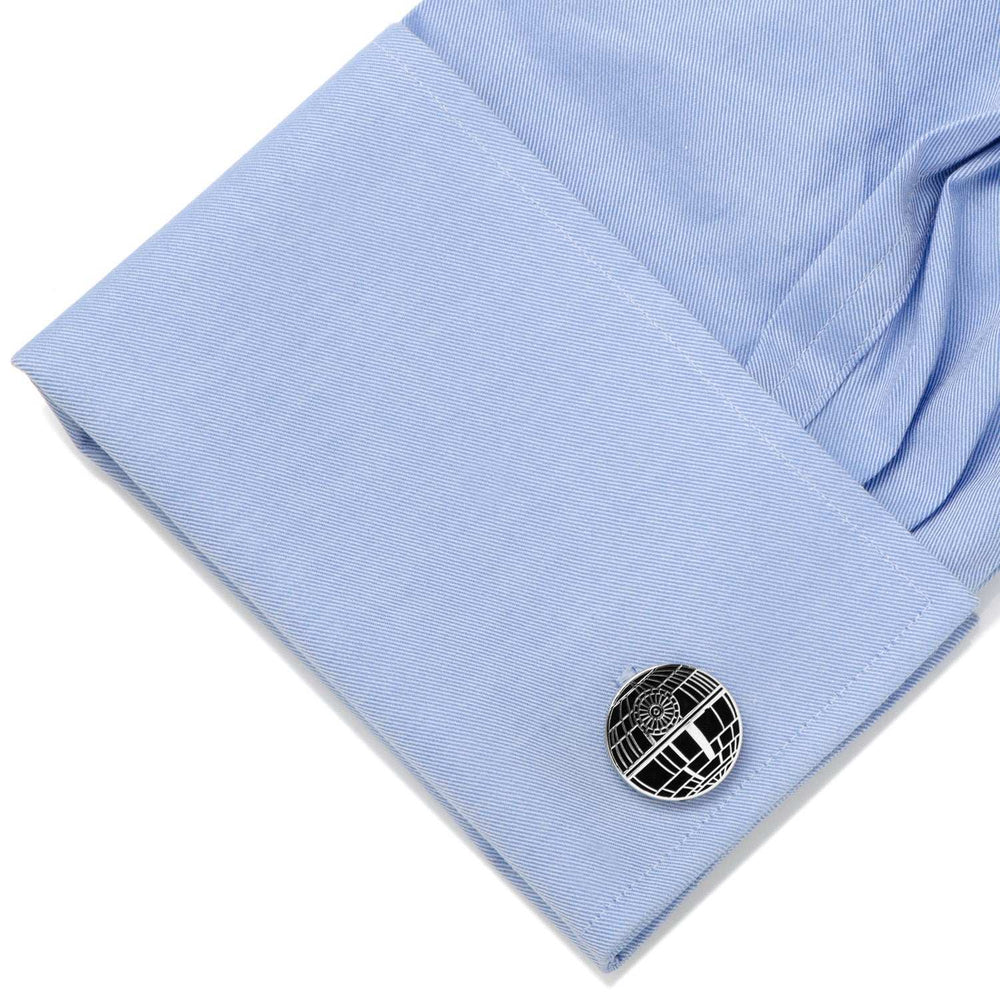 Star Wars Death Star Recessed Matte Cufflinks - Cufflinks.com - Flyclothing LLC